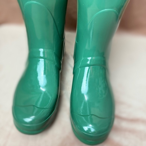 HUNTER ORIGINAL TALL GLOSS RAIN BOOTS, JADE SIZE 7/8 - Picture 7 of 10